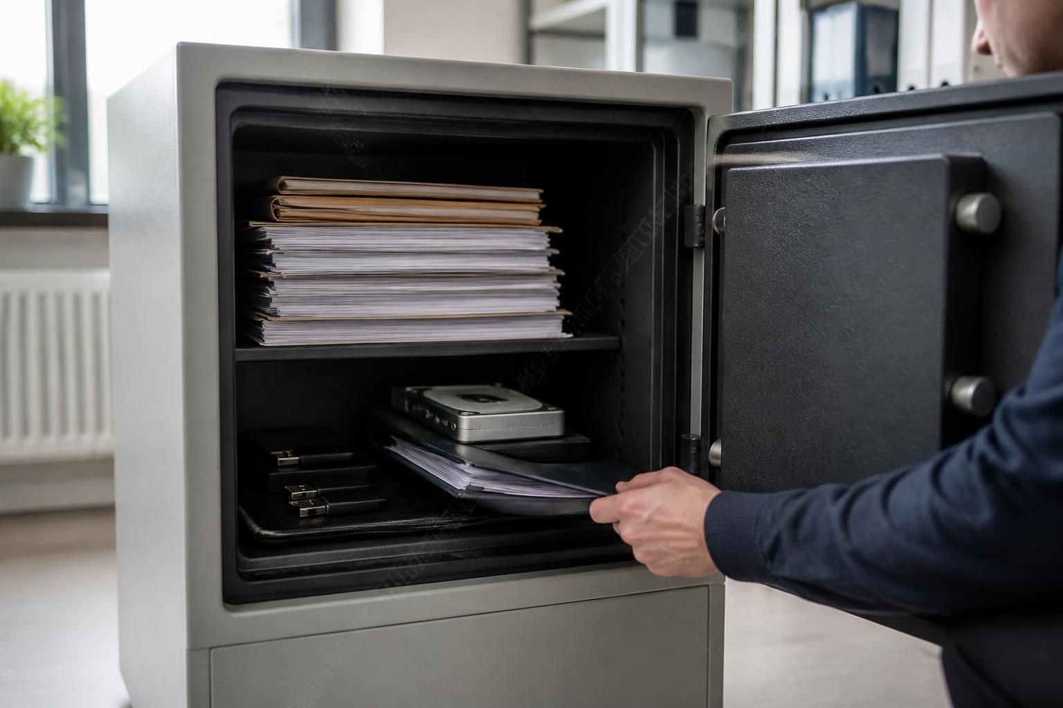 protégez efficacement vos documents et données importantes avec notre coffre-fort ignifuge, une solution durable et fiable pour la sauvegarde sécurisée de vos archives.