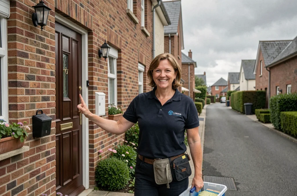 Prestataire Un Sourire à la Maison devant une maison dans la région du Havre